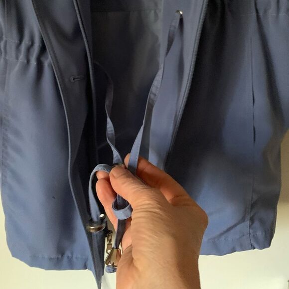 St.John’s Bay blue light hooded jacket, lined, pockets, front zipper,gorgeous,XL - Picture 7 of 10